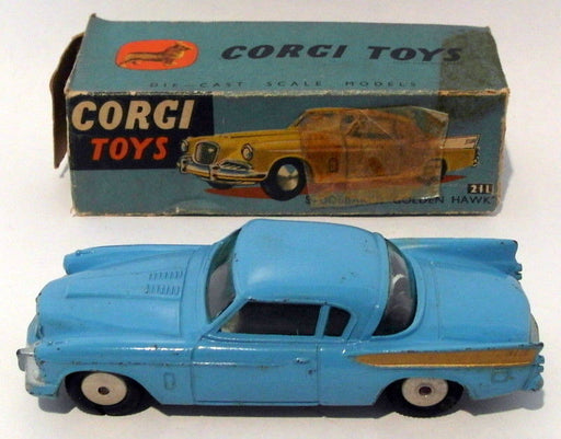 Original Corgi Toys 211 - Studebaker Golden Hawk - Blue