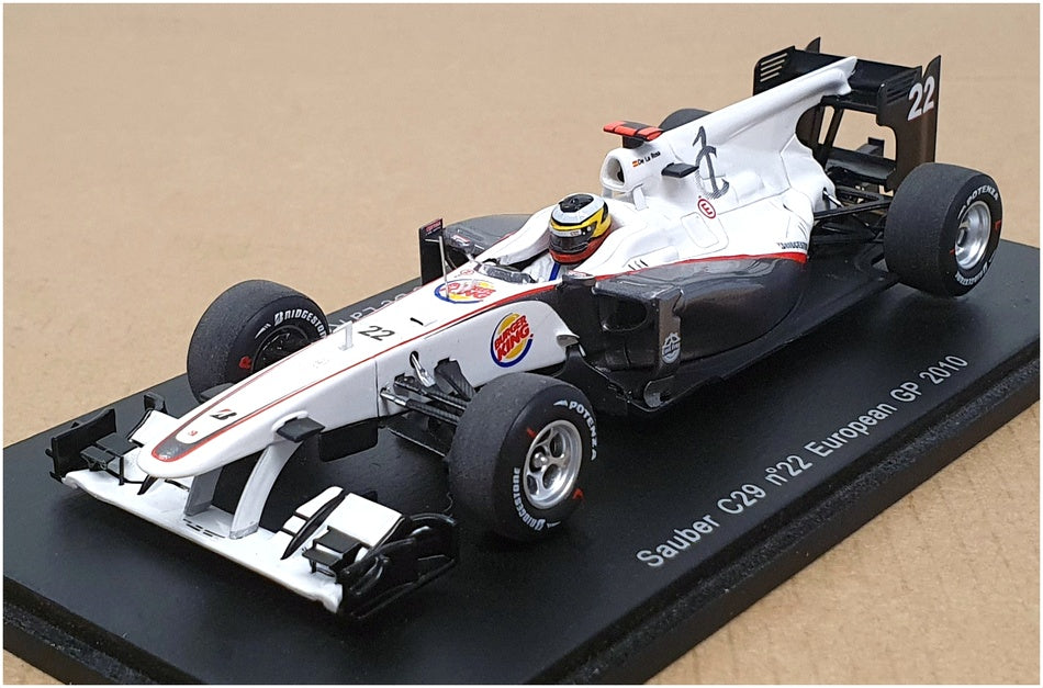 Spark 1/43 Scale S3006 - F1 Sauber C29 European GP 2010 #22 De La Rosa