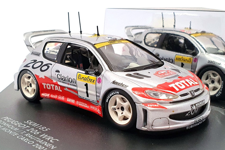 Skid 1/43 Scale SKM185 - Peugeot 206 WRC - #1 Monte Carlo Rally 2001