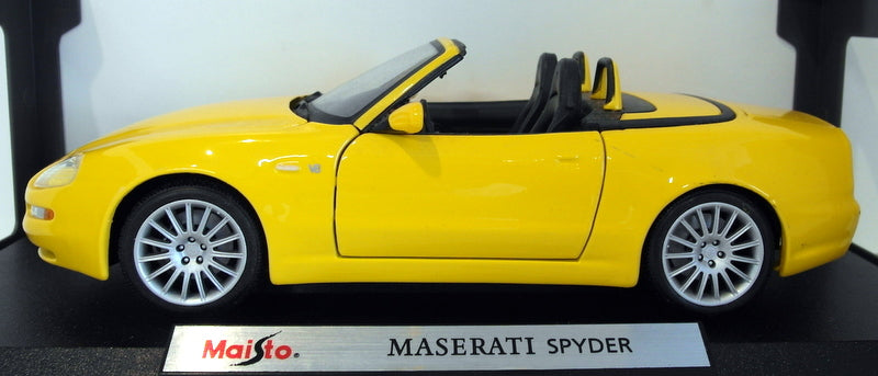 Maisto 1/18 Scale Diecast - 31667 Maserati Spyder V8 Yellow