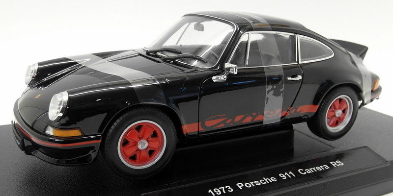 Welly 1/18 Scale Diecast - 18044W 1973 Porsche 911 Carrera RS Black / Red