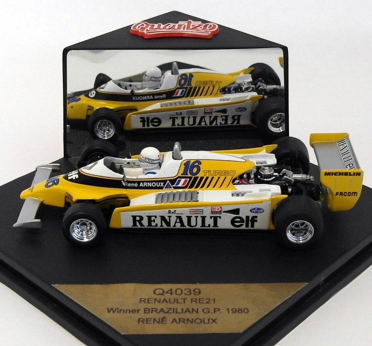 Quartzo 1/43 Scale Q4039 - Renault RE21 F1 - Brazilian GP 1980 - 1st #16 Arnoux