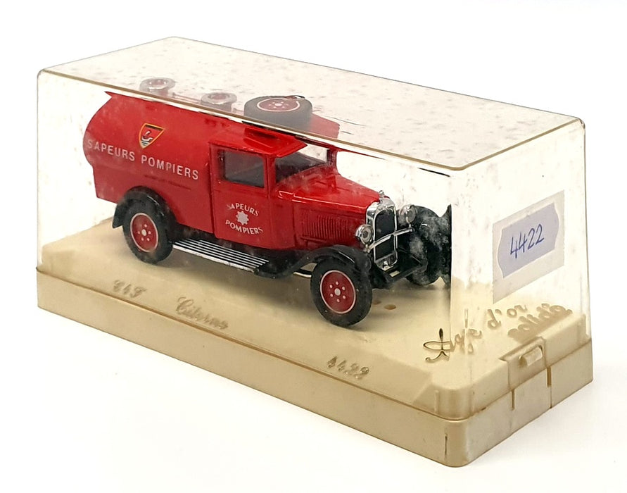 Solido 1/43 Scale 4422 - Citroen C4F Citerne Fire Tanker Truck - Red