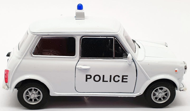 Welly 1/38 Scale 2249 - Mini Cooper Police Car Pull Back and Go - White