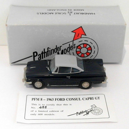 Pathfinder Models 1/43 Scale PFM8 - 1963 Ford Consul Capri 1 Of 600 Blue/Grey