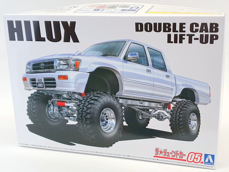 Aoshima 1/24 Scale Model Car Kit 20088 - Hilux Double Cab Pick Up