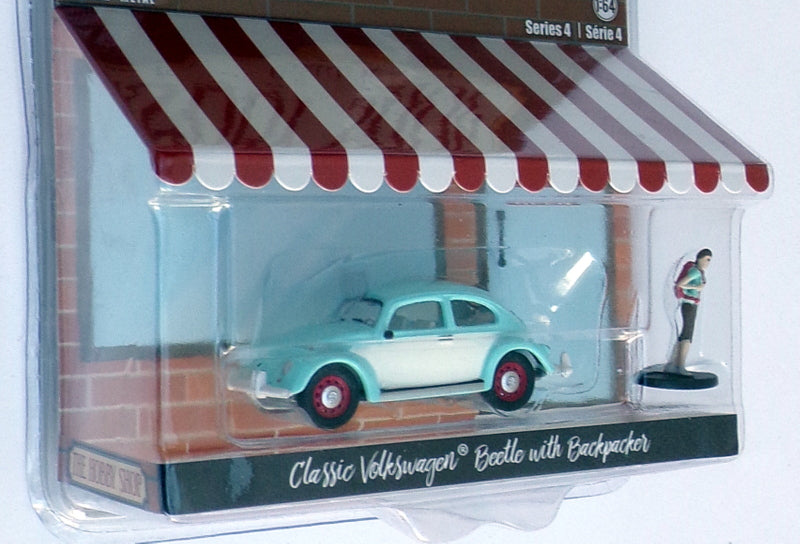 Greenlight 1/64 Scale 97040-F - Classic VW Beetle & Backpacker - Blue/White