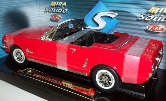SOLIDO 1/18 - 8081 FORD MUSTANG CONVERTIBLE 1965 1/2 - RED