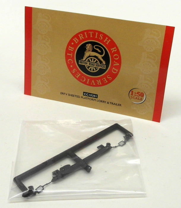 Corgi 1/50 Scale Diecast Model CC10201 - ERFV Sheeted Platform Lorry & Trailer