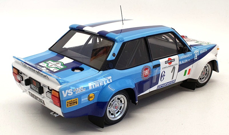 Kyosho 1/18 Scale Model Car 08376D - 1981 Fiat 131 Abarth #1 Costa Smeralda