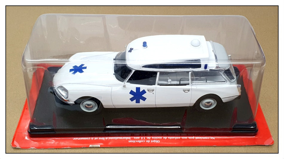 Hachette 1/24 Scale Diecast G111V027 - Citroen DS20 Break Ambulance - White