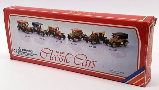 Unbranded 6cm Long Diecast 301-306 - Set Of 6 Classic Cars