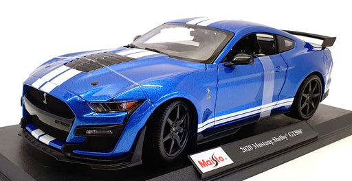 Maisto 1/18 Scale Model Car 46629 - 2020 Mustang Shelby GT500 - Blue
