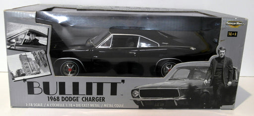 Ertl 1/18 Scale Diecast - 36685 Bullitt 1968 Dodge Charger Black Steve McQueen