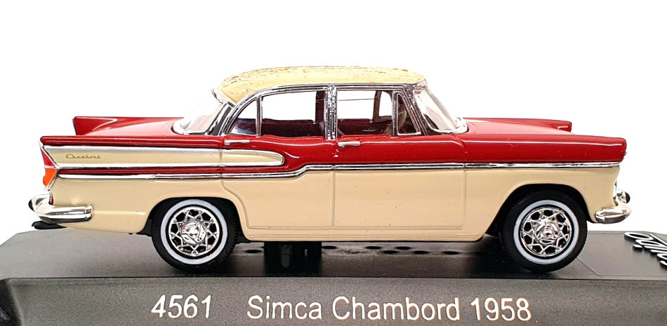 Solido 1/43 Scale Diecast Model 4561 - 1958 Simca Chambord - Red/Cream