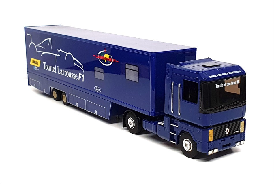 Eligor 1/43 Scale 5421 - Renault F1 Transporter Truck Tourtel Larrousse - Blue