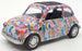 Kandy Toys 11cm Long TY4507 - Wacky Colour Cars Fiat 500 Pull Back And Go