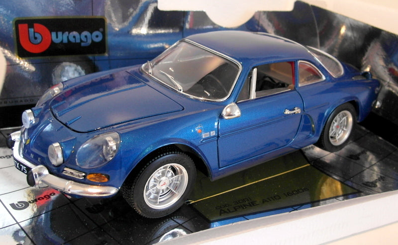 Burago 1/16 Scale Diecast - 3001 Alpine A110 1600S 1971 Blue