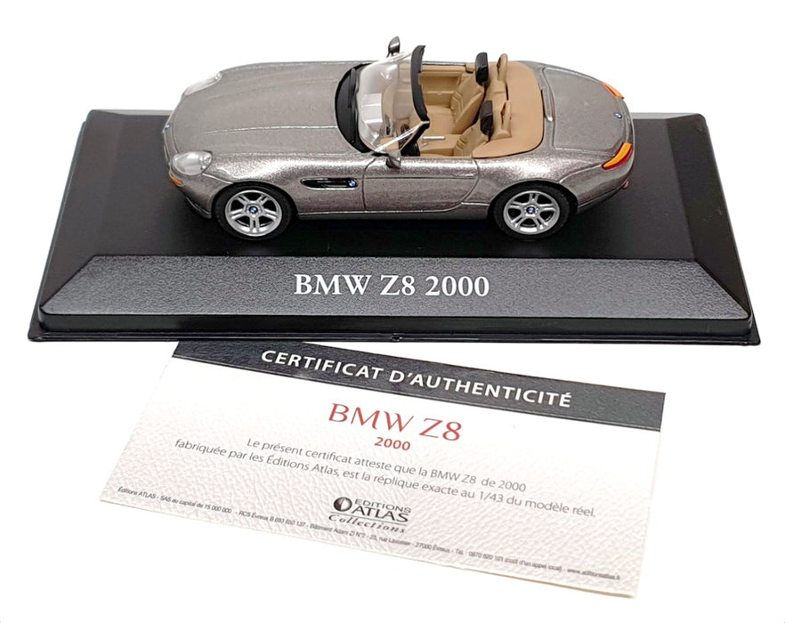 Atlas Editions 1/43 Scale Diecast 2 891 024 - 2000 BMW Z8 - Met Grey