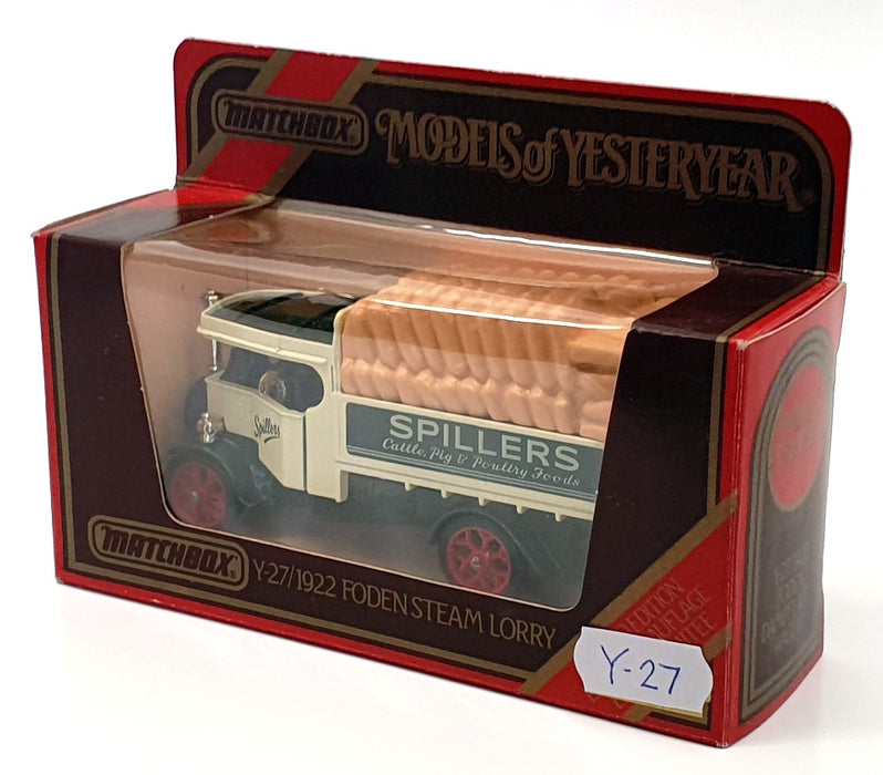Matchbox Appx 10cm Long Diecast Y-27 - Foden Steam Wagon - Spillers