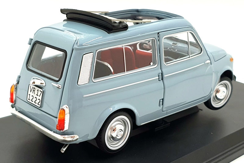 Norev 1/18 Scale Diecast 187726 - Fiat 500 Giardiniera 1964 Cenere Blue
