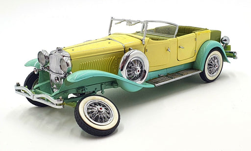Franklin Mint 1/24 Scale 5122Q - 1930 Duesenberg Tourer - Yellow/Turquoise