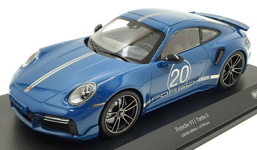 Minichamps 1/18 Scale Diecast 155 069170 - Porsche 911 Turbo S 2021 - Blue