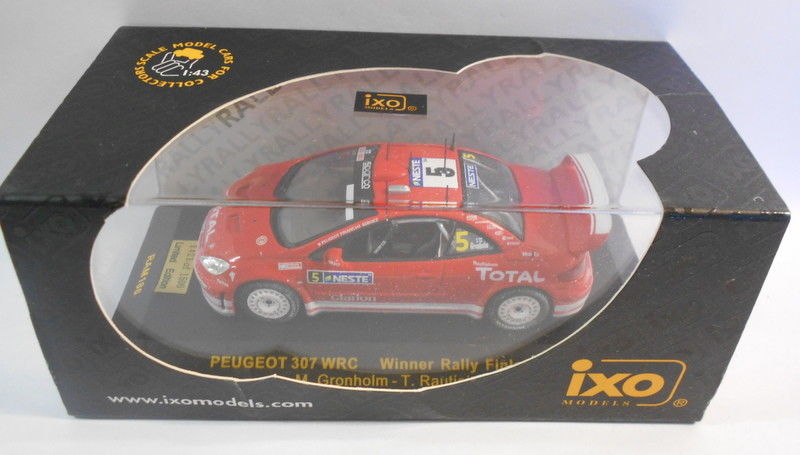 Ixo 1/43 Scale RAM186 PEUGEOT 307 WRC FINLAND 04 GRONHOLM
