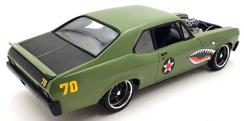 GMP 1/18 Scale Diecast 18957-B - 1970 Chevrolet Nova Warhawk - Green