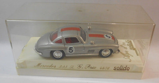 Solido 1/43 Scale Metal Model - SO12 MERCEDES 300 SL SILVER/RED