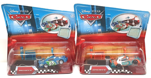 Mattel Disney Pixar Cars R5548 & R5549 - Sputter Stop No.92 & Spare O Mint No.93
