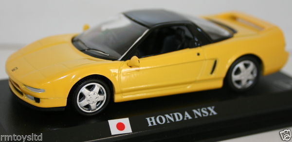 1/43 SCALE DIECAST METAL MODEL - HONDA NSX - YELLOW