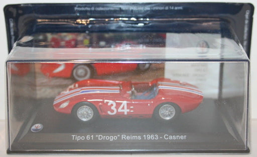 Altaya 1/43 Scale - Maserati Tipo 61 Drogo Reims 1963 - Casner #34