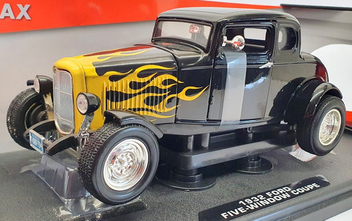Motor Max 1/18 Scale Model Car 73171 - 1932 Ford Five Window Coupe - Black
