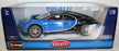 Burago 1/18 Scale 18-11040 - Bugatti Chiron - Blue & Black