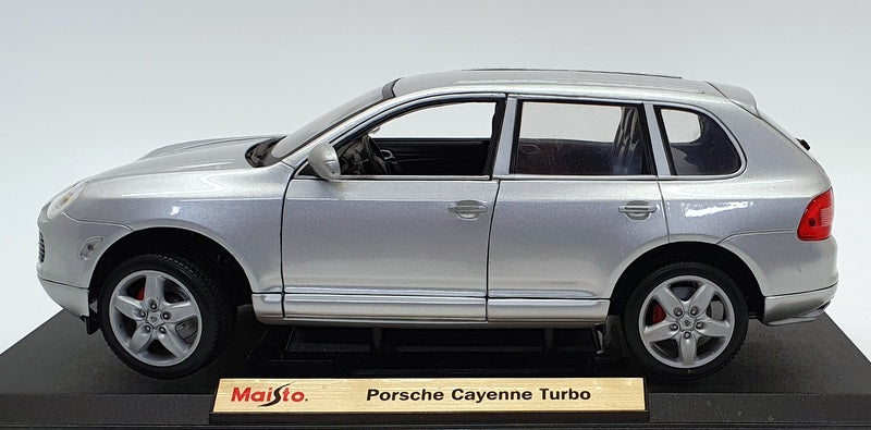 Maisto 1/18 Scale Model Car 31634 - Porsche Cayenne Turbo - Silver