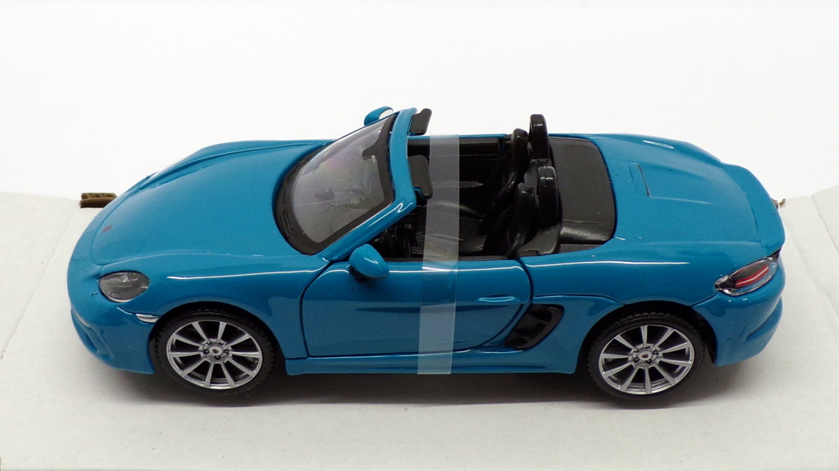 Burago 1/24 Scale Model Car 18-21087BL - Porsche 718 Boxster - Blue