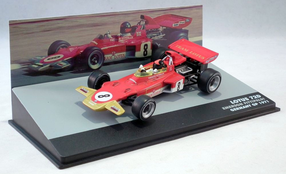 Atlas Editions 1/43 Scale 20219E - F1 Lotus 72D Germany GP 1971 #8 Fittipaldi