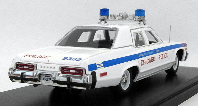 Auto World 1/43 Scale Resin AWR1142 - 1974 Dodge Monaco Chicago Police - White