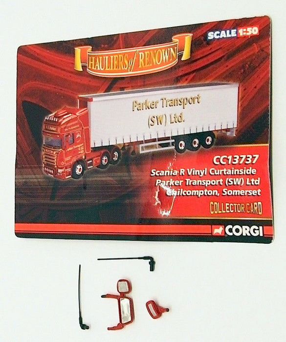1/50 Scale Model Truck CC13737 Scania R Vinyl Curtainside Parker — R.M.Toys Ltd