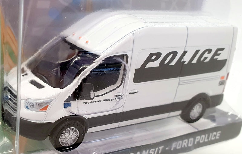 Greenlight 1/64 Scale Model Van 530105 - 2019 Ford Police Transit - White