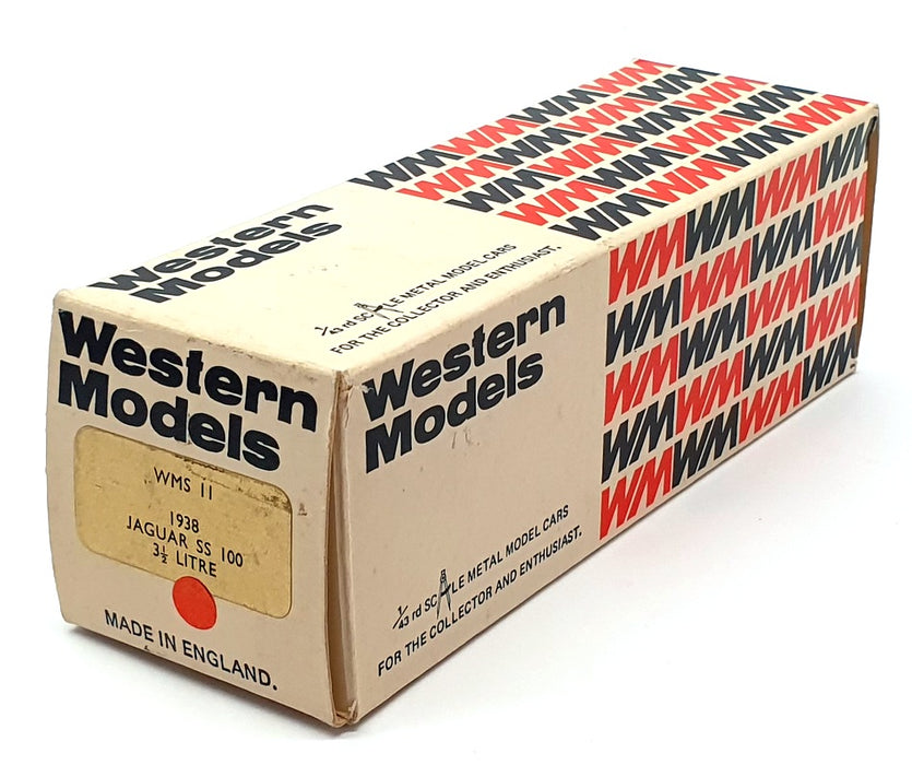 Western Models 1/43 Scale WMS11 - 1938 Jaguar SS100 3.5L - Red