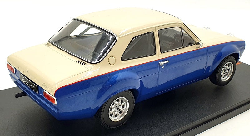 Ixo 1/18 Scale 18CMC124 - Ford Escort MKI RS 1600 1974 - White/Blue