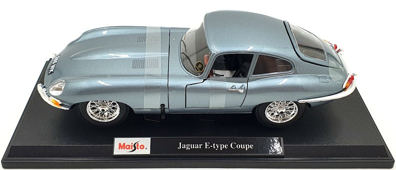 Maisto 1/18 Scale Diecast 46629 - Jaguar E-Type Coupe - Metallic Blue