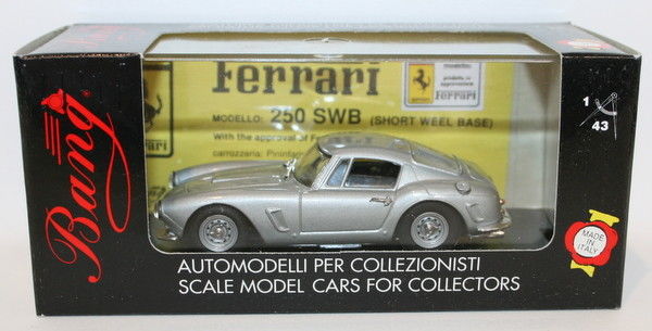 Bang Models 1/43 Scale 7076 - Ferrari 250 SWB Stradale - Met Grey