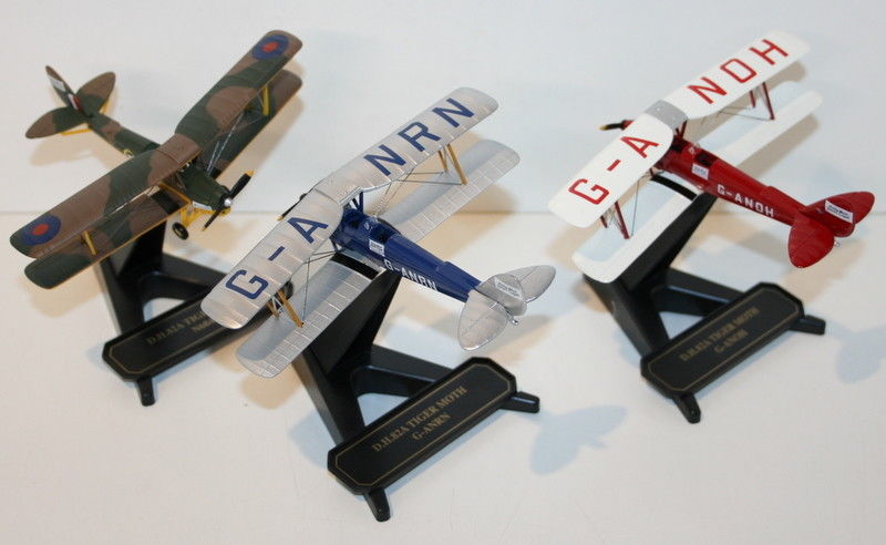 Oxford 1/72 Scale 72TM004 - DH82A Tiger Moth Glasmoth Trio N6848, G-ANOH, G-ANRN