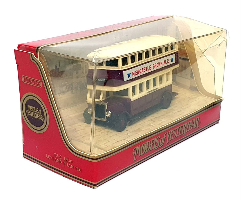 Matchbox Appx 10cm Long Y5-C - Leyland Titan TD1 City Of Coventry