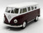 1962 VW Camper - Dark Red - Kinsmart Pull Back & Go Metal Model Car
