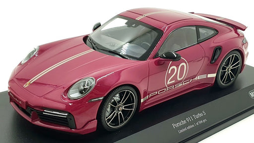 Minichamps 1/18 Scale Diecast 155 069172 - Porsche 911 Turbo S 2021 - Red