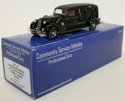 Brooklin Models 1/43 Scale CSV13 - 1934 Miller LaSalle Art Carved Funeral Coach